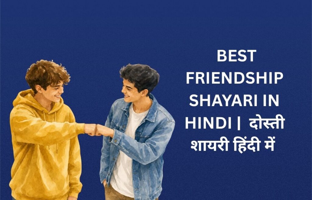 420+ Best Friendship Shayari In Hindi |  दोस्ती शायरी हिंदी में